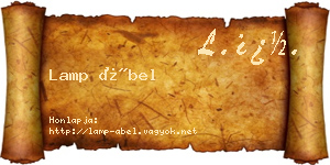 Lamp Ábel névjegykártya