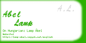 abel lamp business card